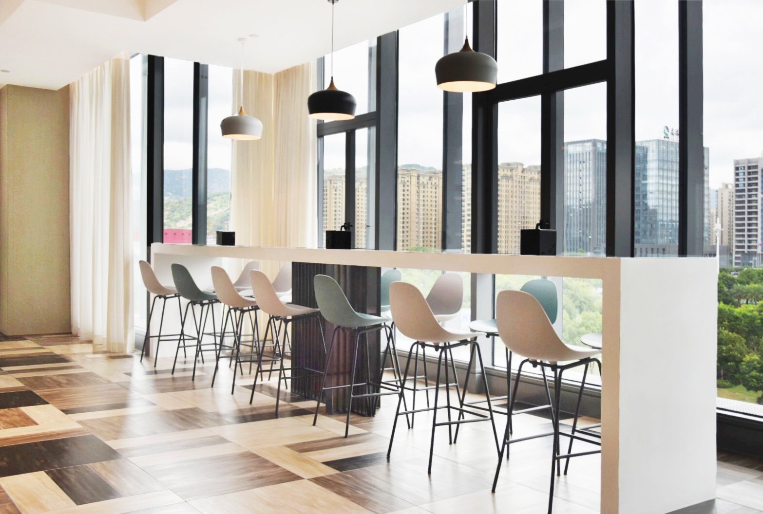 Workspace setting with TOOU furniture, image 7