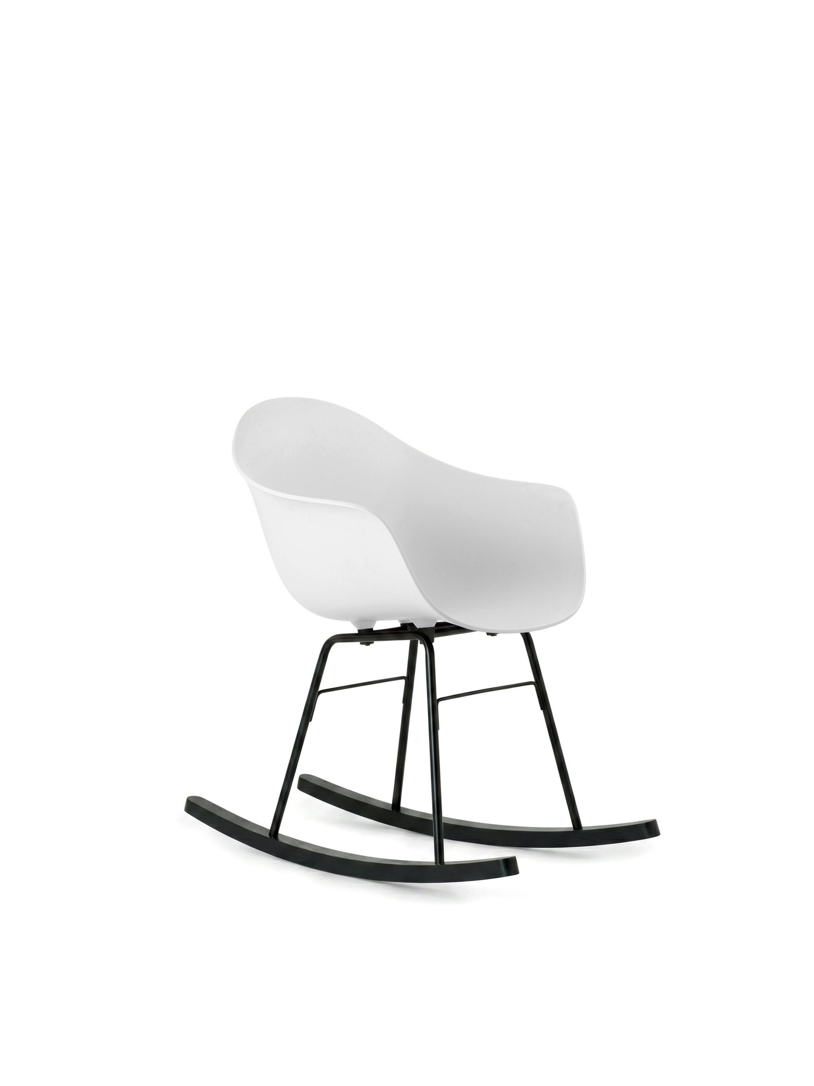 TA Rocking Chair Black Metal&Wood Base — Toou Design